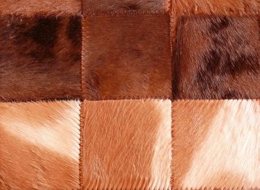 (b) Springbok hide quilt carpet close-up.