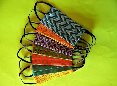 Vibrant 3-layer traditional Shweshwe masks. m